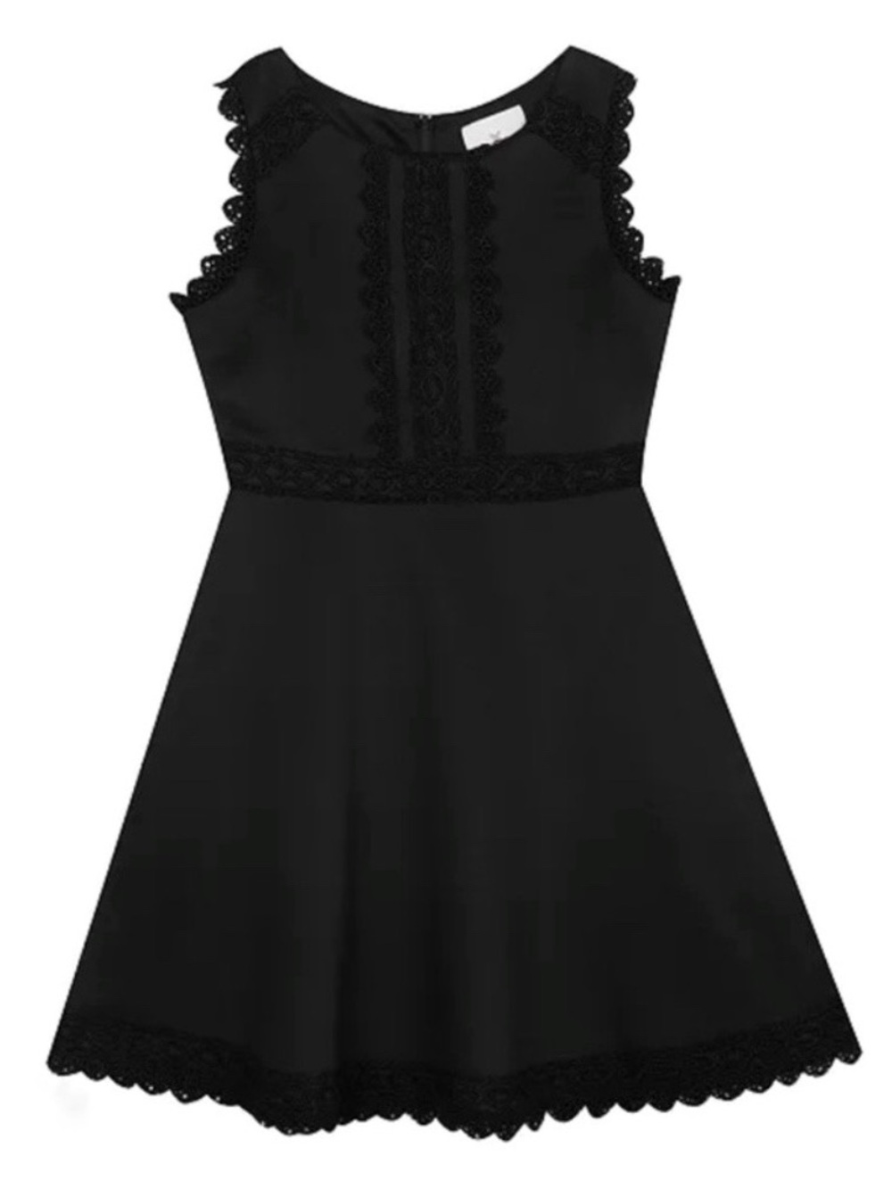 Rare Editions Girl’s Black Sleeveless Princess Skater Dress lace NWOT size 10